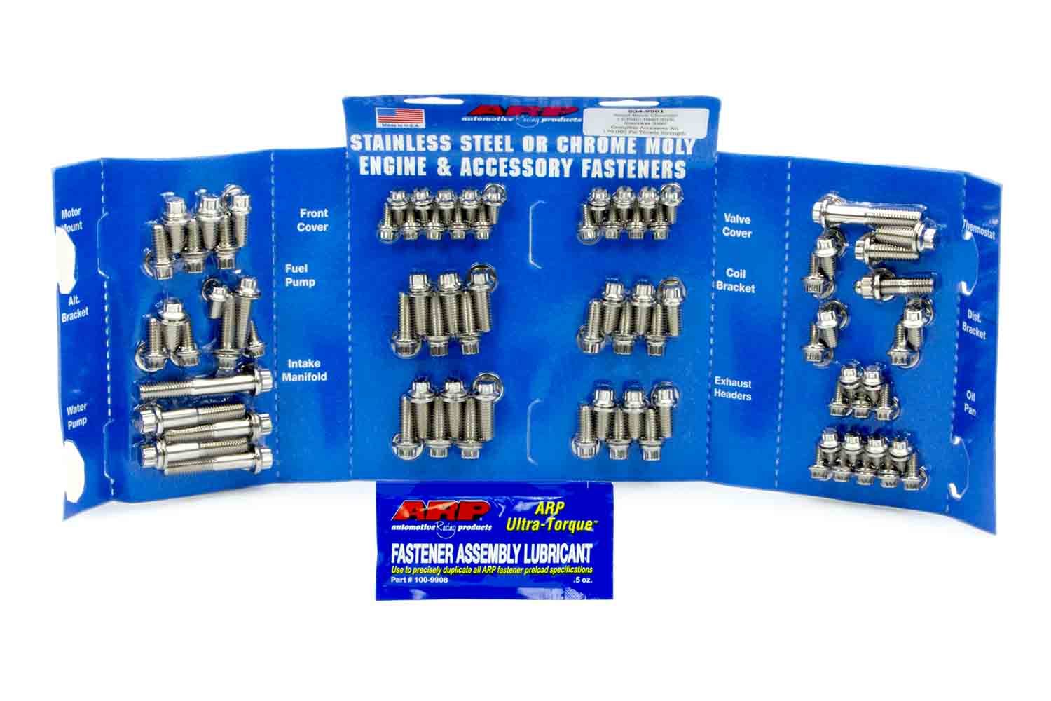 ARP 534-9501 SBC Engine Fastener Kit Stainless 12 pt