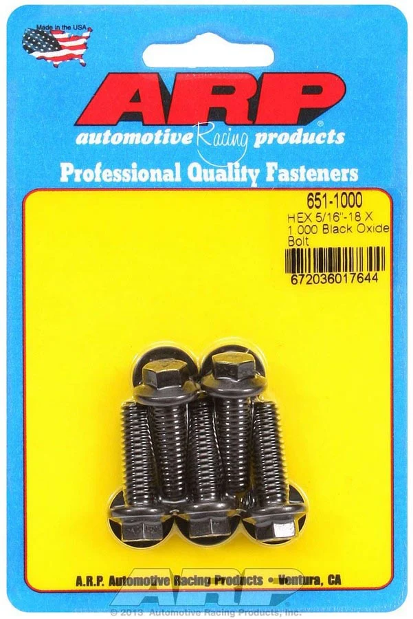 ARP 651-1000 Bolt Kit - 6pt. (5) 5/16-18 x 1.000