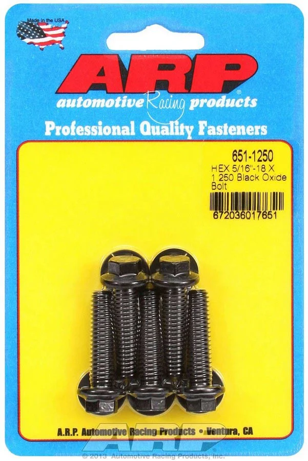 ARP 651-1250 Bolt Kit - 6pt. (5) 5/16-18 x 1.250