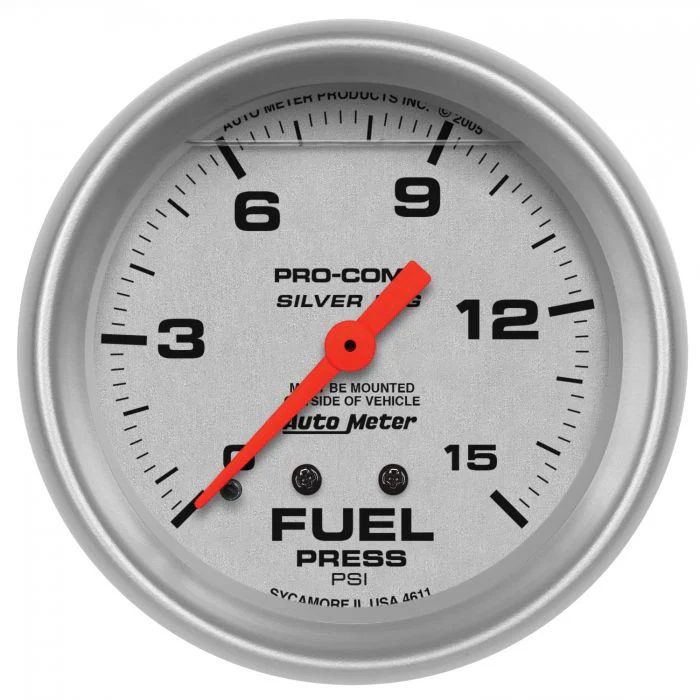 Autometer 4611 Ultra-Lite 2-5/8” Fuel Pressure Gauge, Liquid Filled