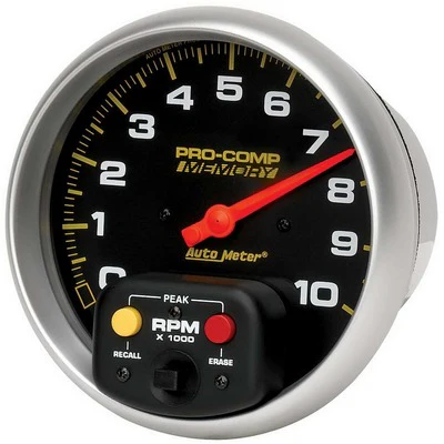 Autometer 6801 Pro-Comp 5” In-Dash Tachometer 10,000 RPM