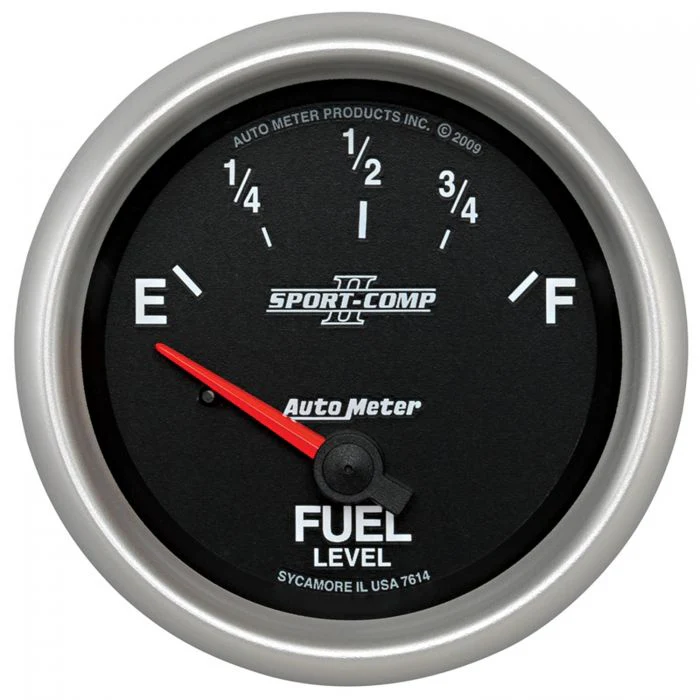 Autometer 7614 Sport-Comp II 2-5/8” Fuel Level Gauge, Electrical