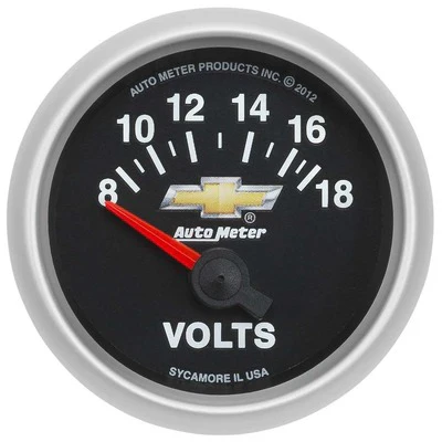 Autometer 880444 Chevy Gold Bowtie 2-1/16” Voltmeter Gauge, Electrical