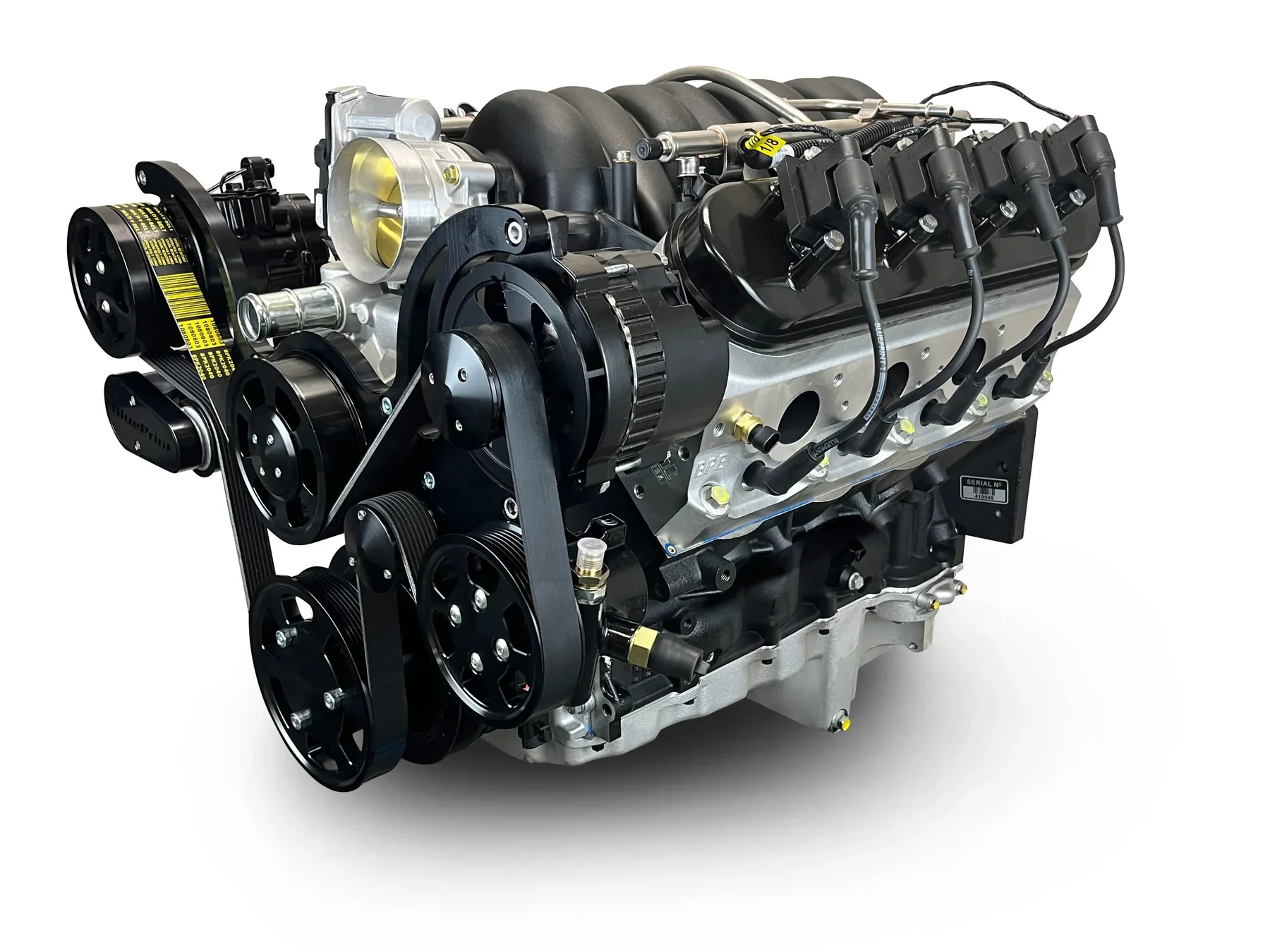 BluePrint Engines PSLS3763CTFKB GM LS 376 CID ProSeries 530 HP Fuel Injected Black Deluxe