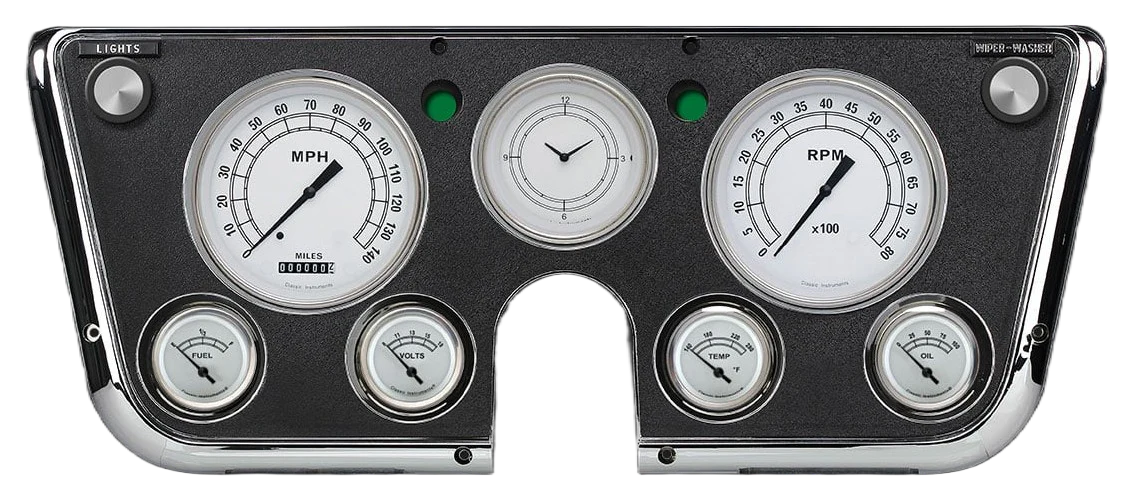 Classic Instruments CT67CW 1967-1972 Chevy Truck Classic White Gauge Set