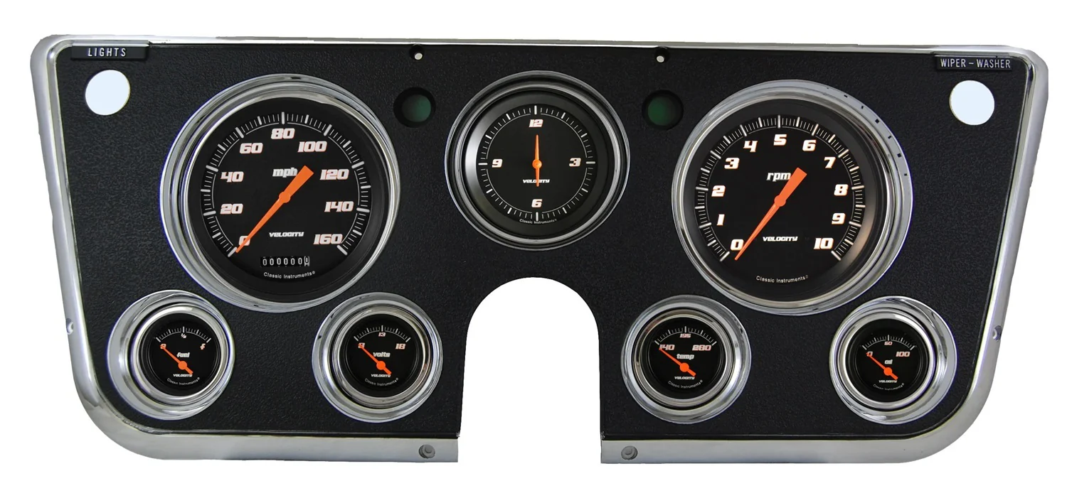 Classic Instruments CT67VSB 1967-1972 Chevy Truck Velocity Series Gauge Set