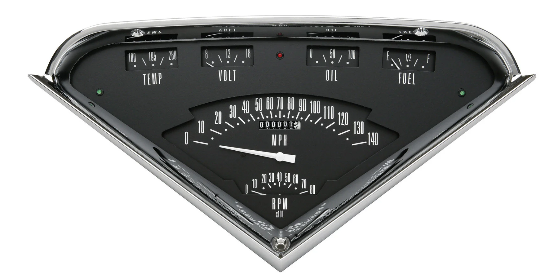 Classic Instruments TF01B Hot Rod Black Tach Force 1955-1959 Chevy Truck Gauge Package