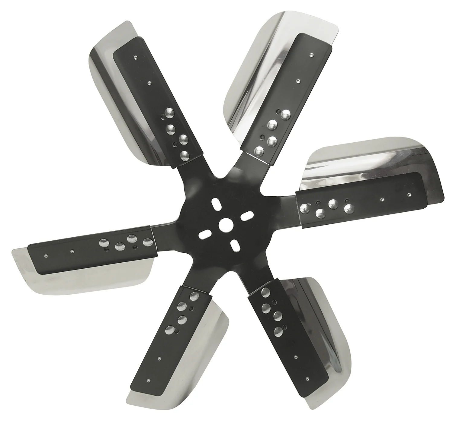 Derale 17019 19" HD Stnless Steel Flex Fan (Black Hub)
