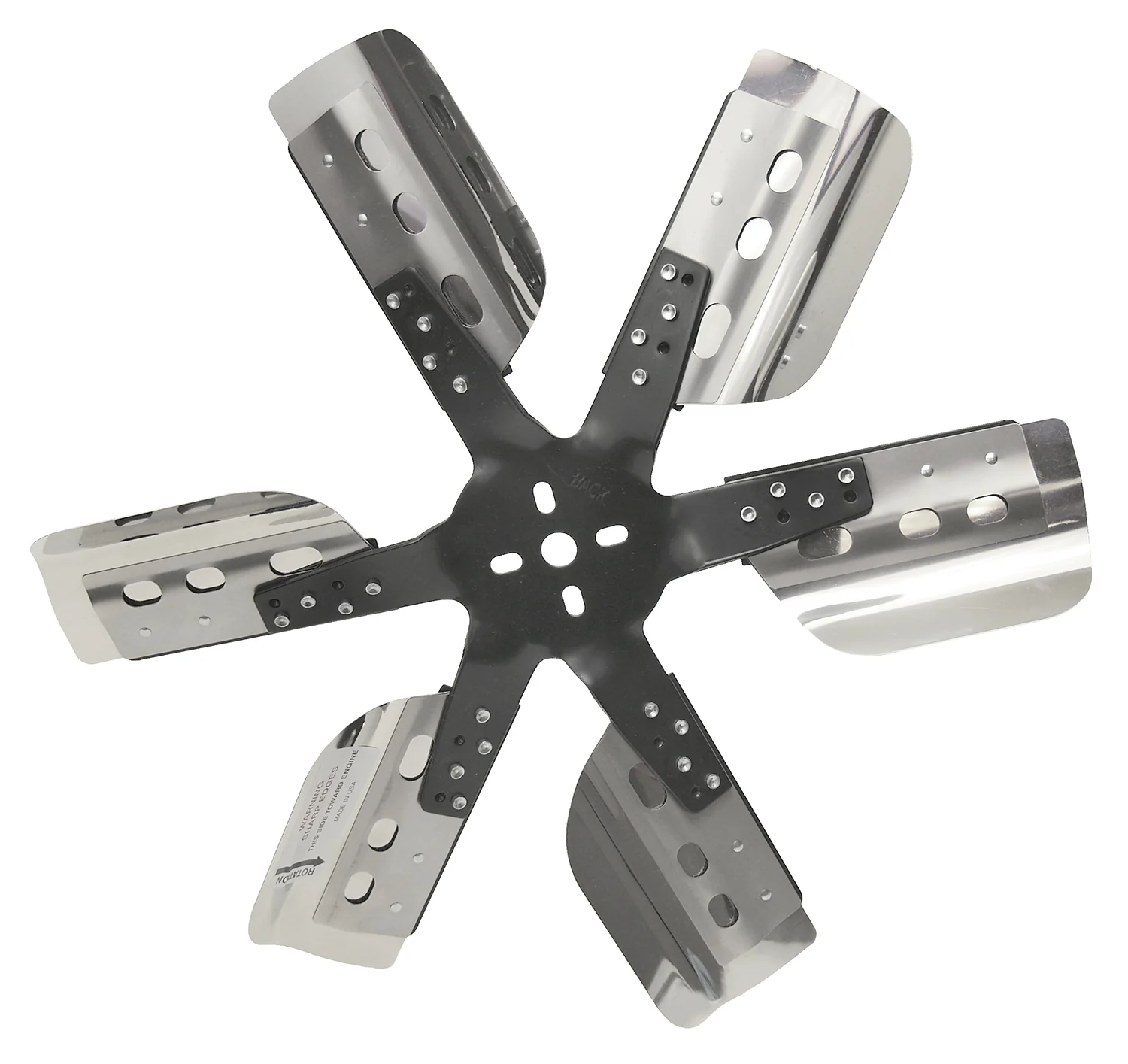 Derale 17019 19" HD Stnless Steel Flex Fan (Black Hub) - Image 3