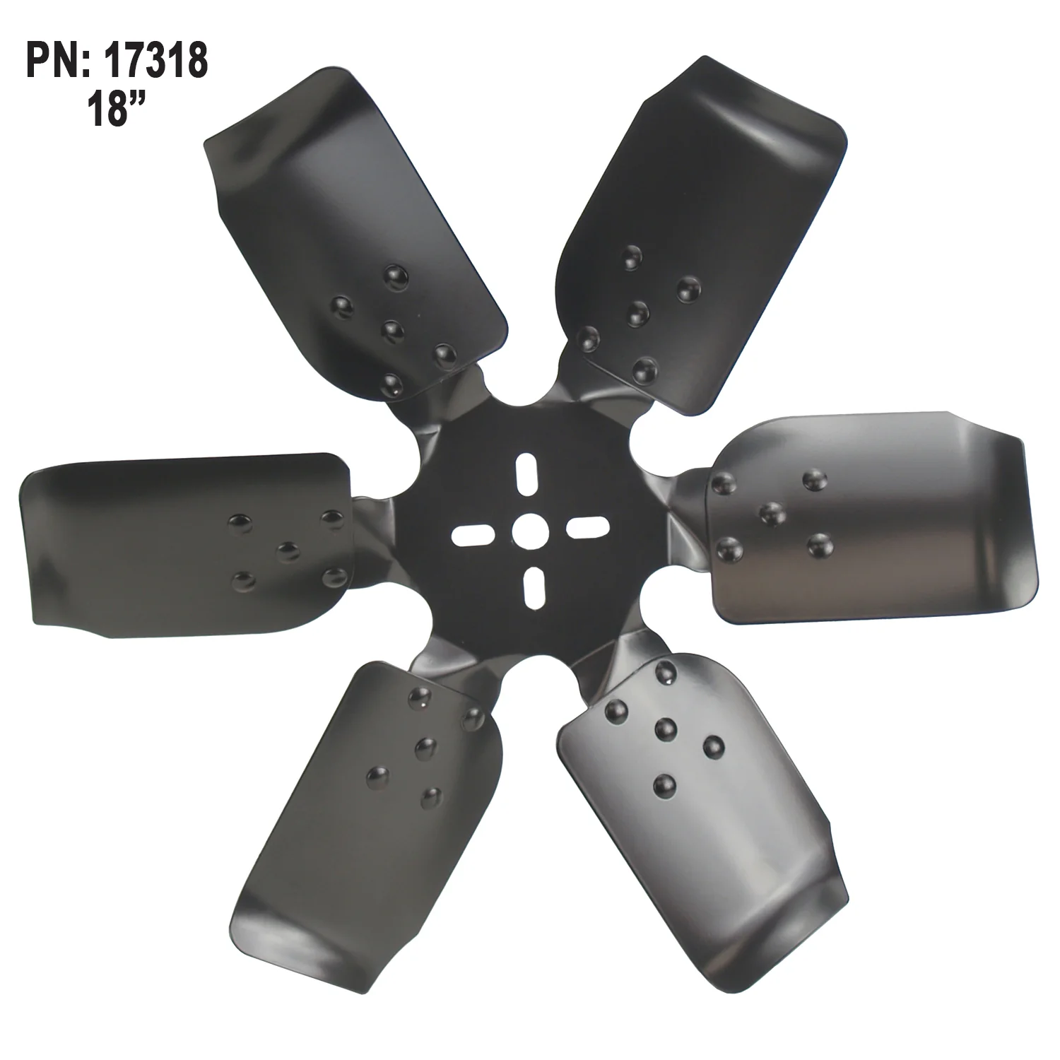 Derale 17318 18in Rigid Race Fan Steel Blade - Image 2