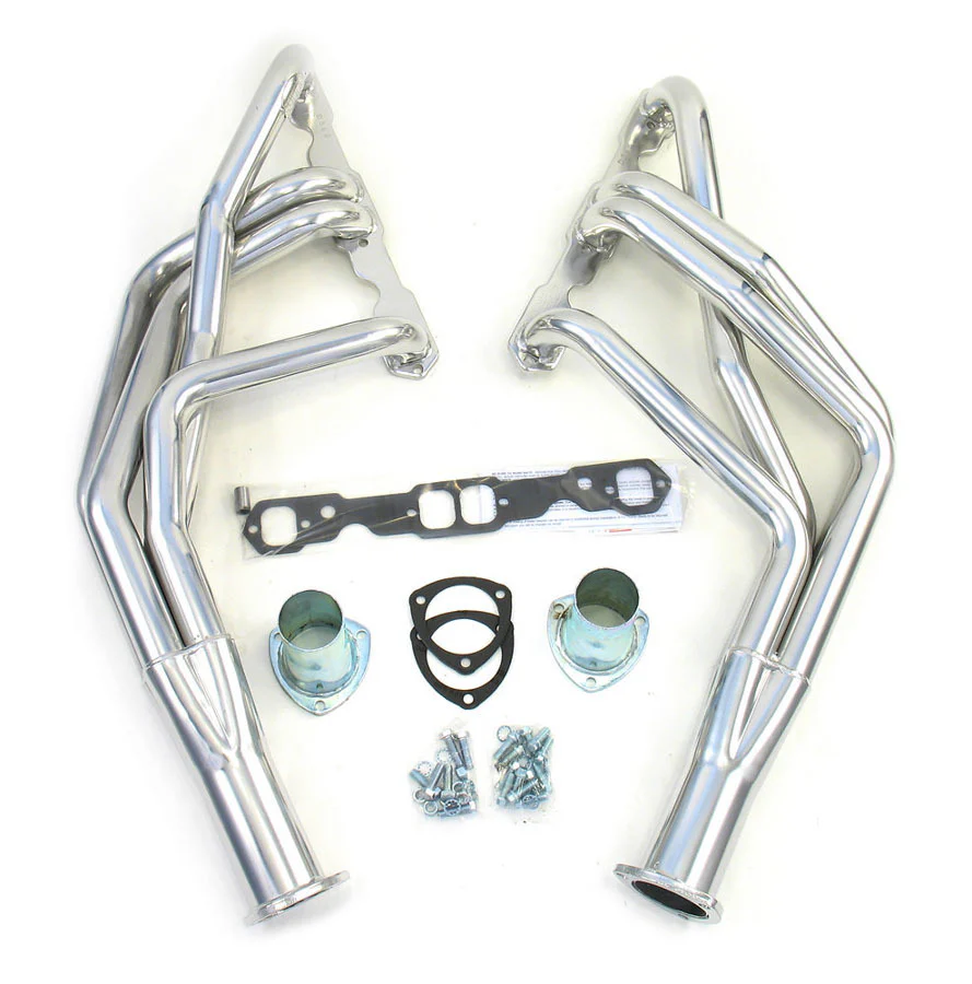 Dougs Headers D368 67-69 F Body/68-74 X Body Sbc Long Tube Silver Ctd