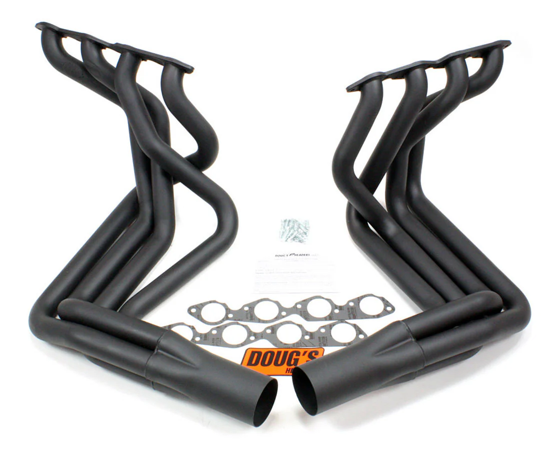 Dougs Headers D381-B BBC Side Mount Headers - Black - 63-82 Vette