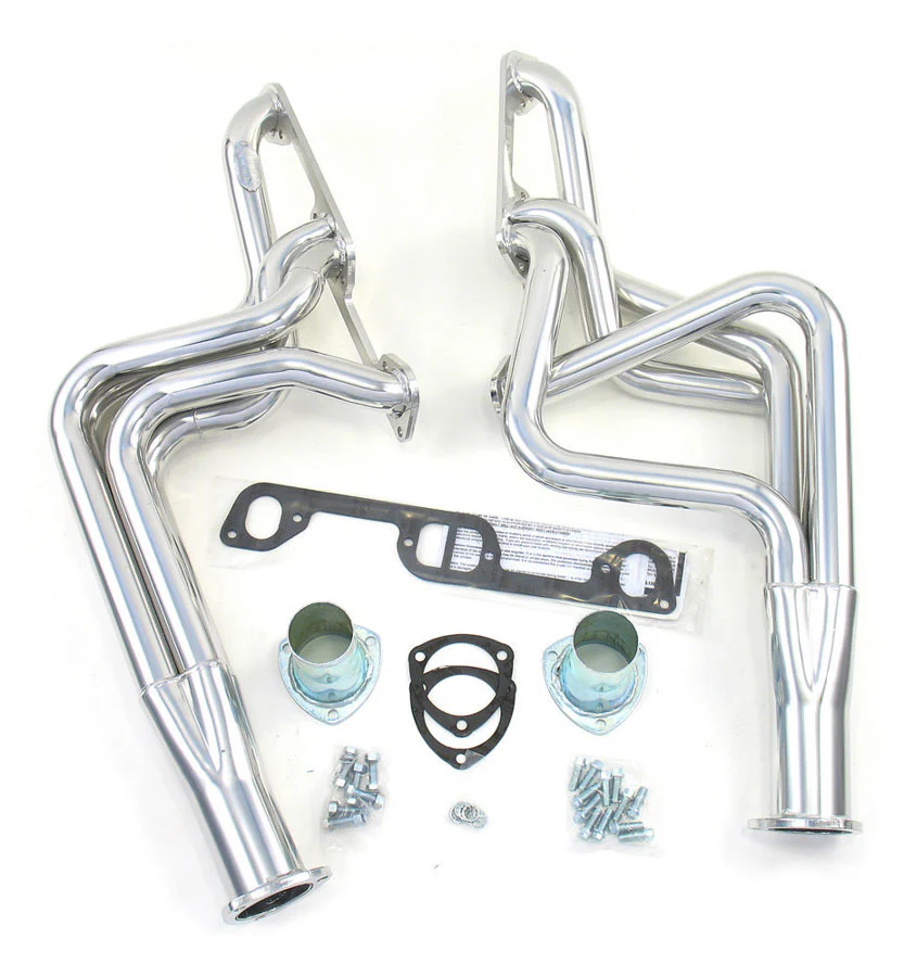 Dougs Headers D570 70-81 Firebird 326-455 Long Tube Slvr Ctd