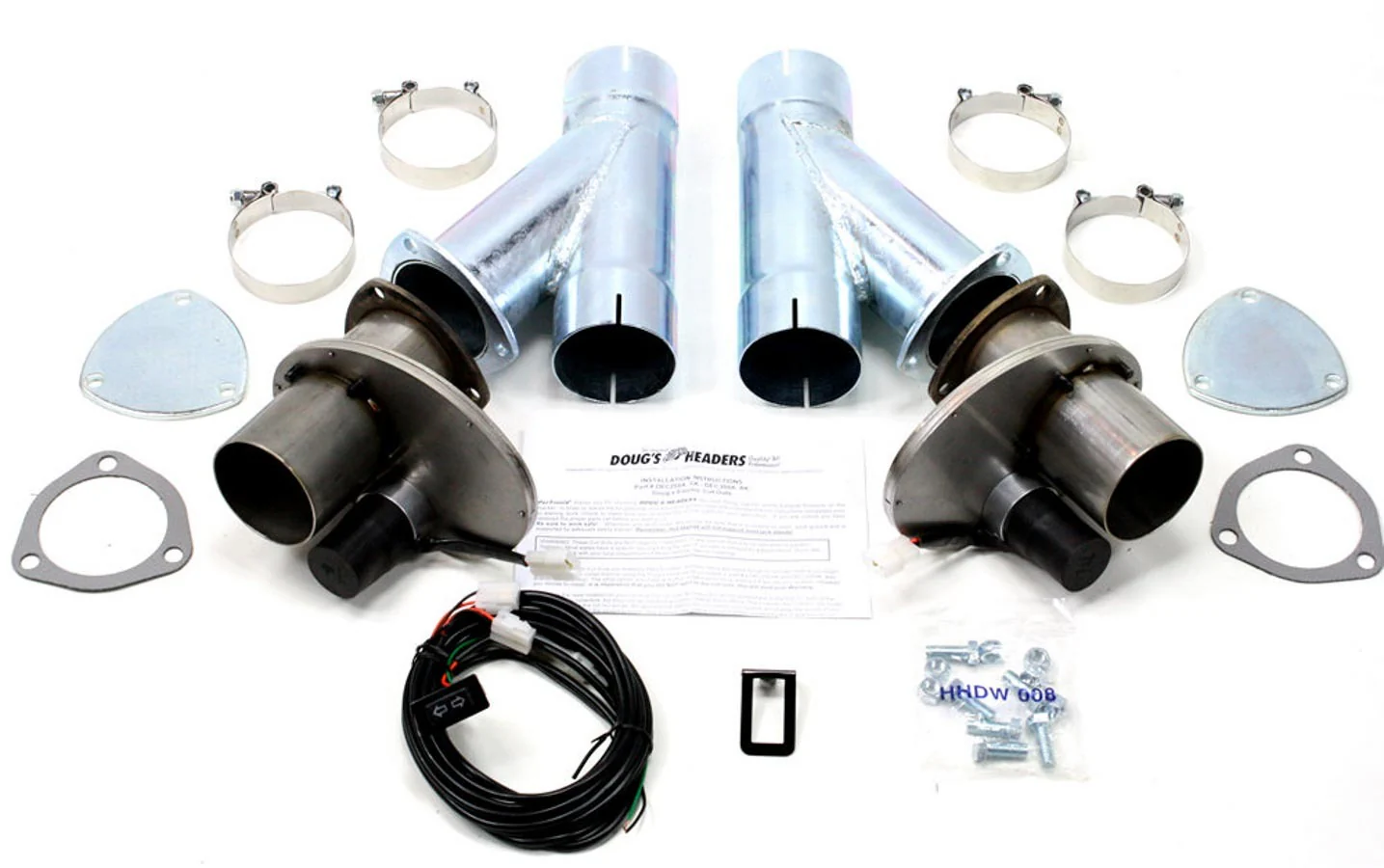 Dougs Headers DEC300AK Elect Cut-Out 3 Pr W/Hk Up Kt