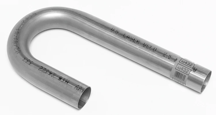 Dynomax 42432 2.5in SS J-Bend Pipe 4.25 Radius 16 Gauge