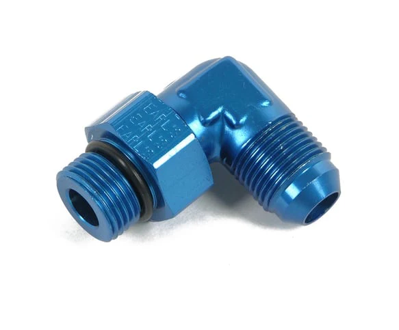 Earl's 949011ERL -12 Swivel-Seal to -10 Male O-Ring Hose End 90 Degree Blue
