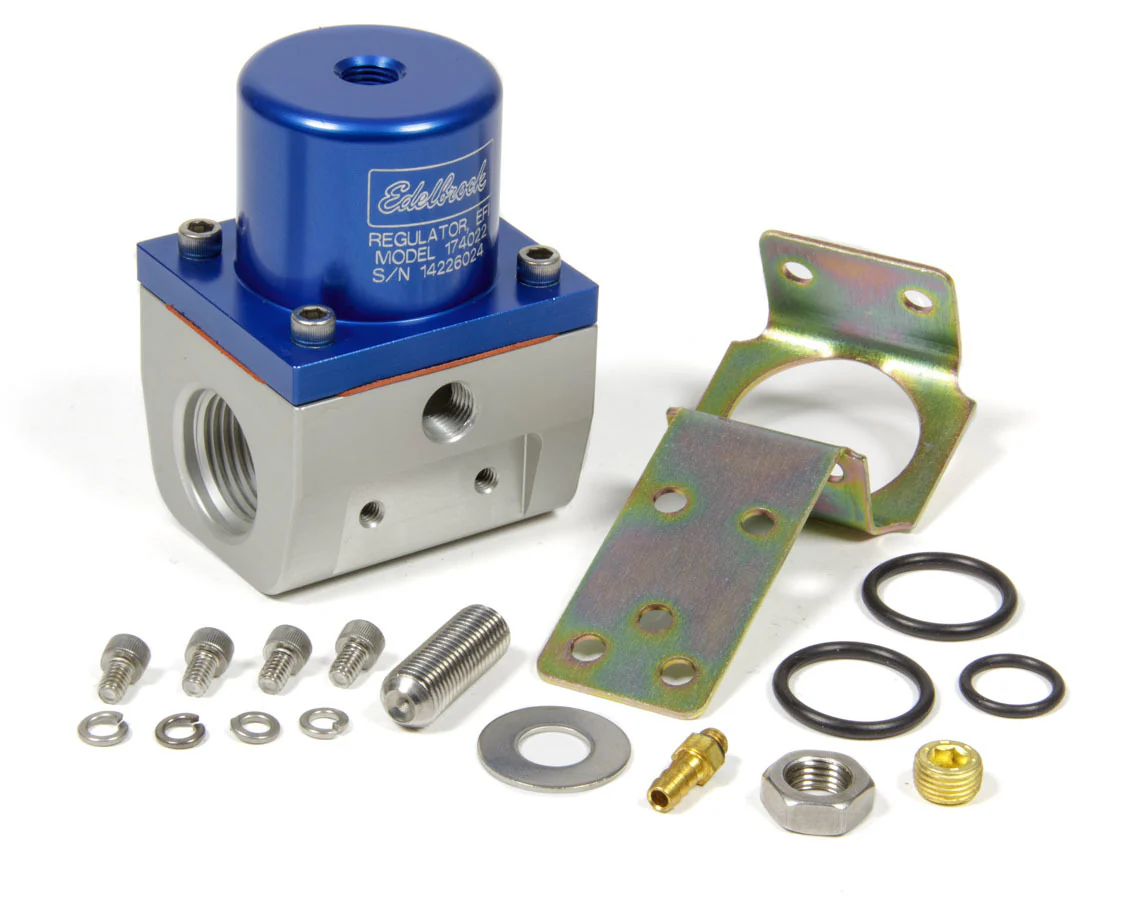 Edelbrock 174022 Fuel Pressure Regulator EFI Style 35-90psi Blue