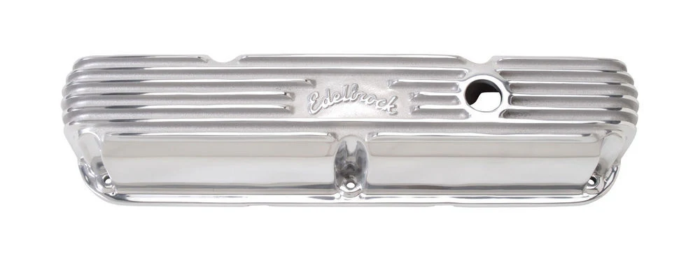 Edelbrock 4176 SBM Classic Finned V/C's - Polished