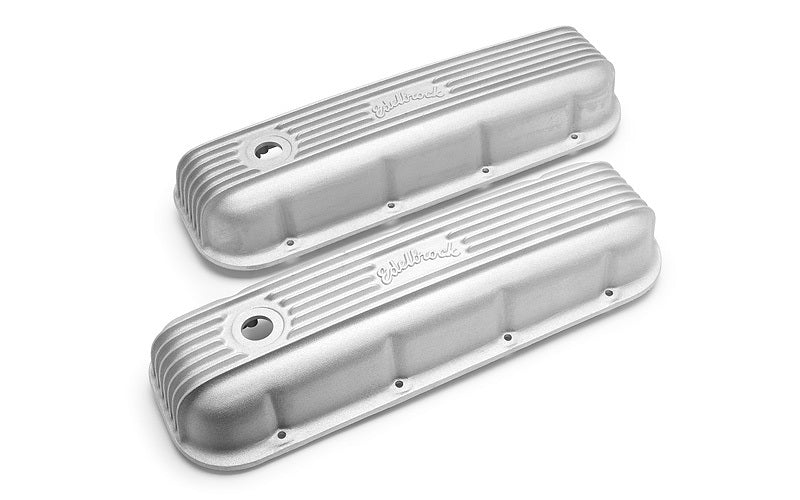 Edelbrock 41859 Valve Cover Kit Classic Finned BBC