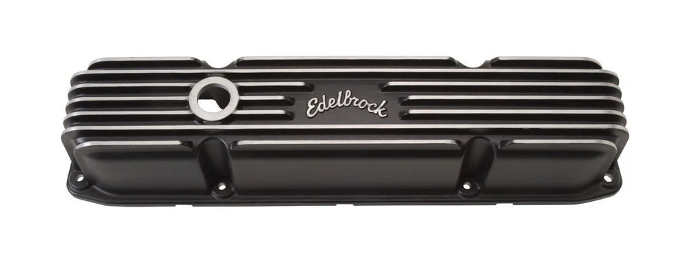 Edelbrock 41923 BBM Classic Finned V/C's - Black
