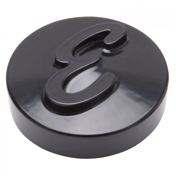 Edelbrock 4270 E Logo Black Anodized Nut for Pro-Flo Universal 14" Round Air Cleaners