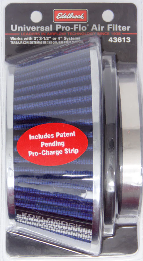Edelbrock 43613 Pro-Flo Compact Cone Air Filter Blue