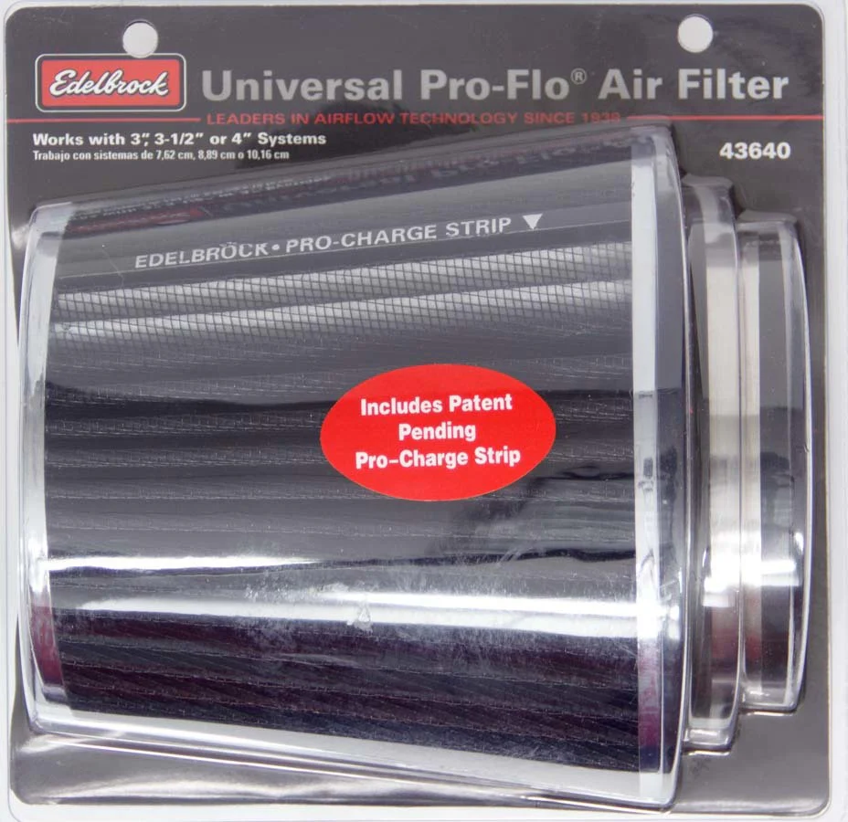 Edelbrock 43640 Pro-Flo Medium Cone Air Filter Black