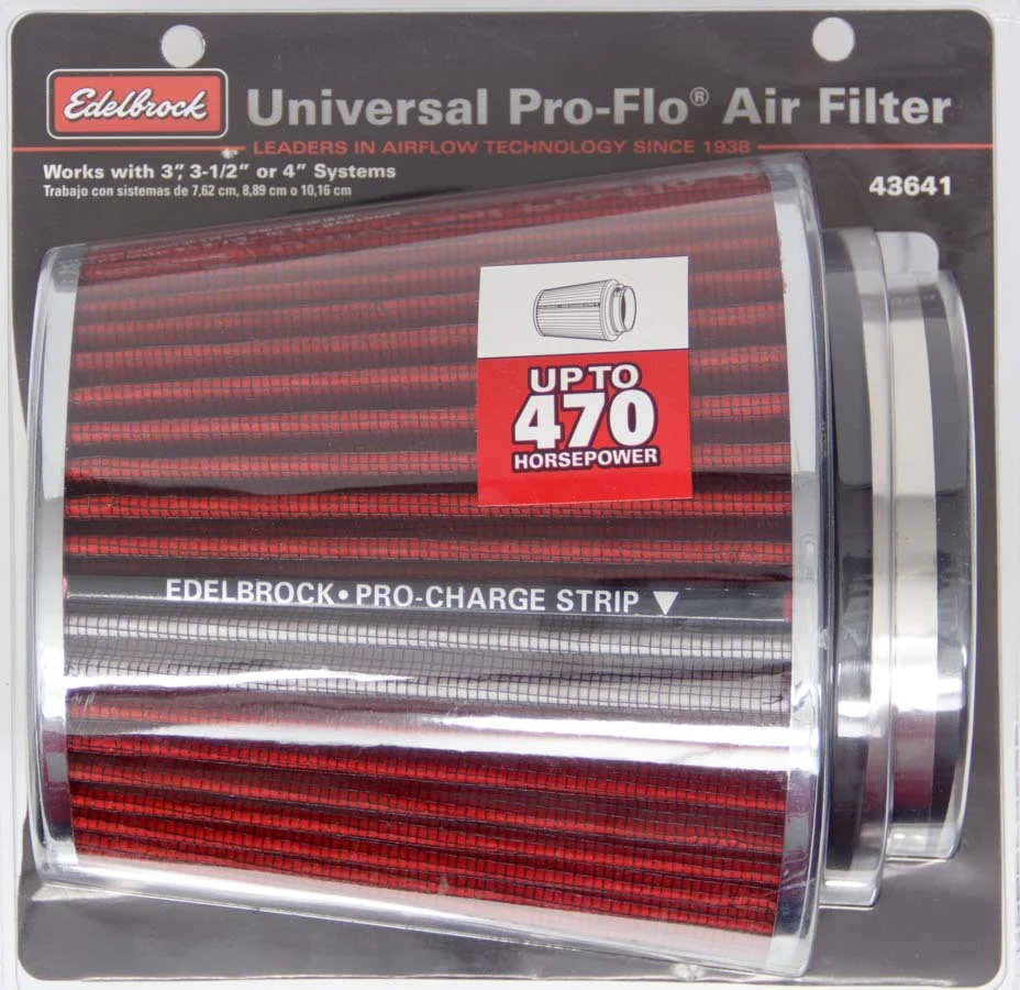 Edelbrock 43641 Pro-Flo Medium Cone Air Filter Red
