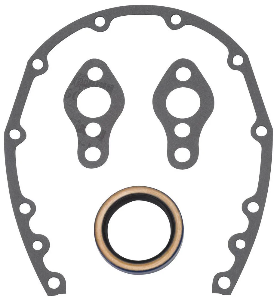 Edelbrock 6997 SBC Timing Cover Gasket  and Oil Seal Kit