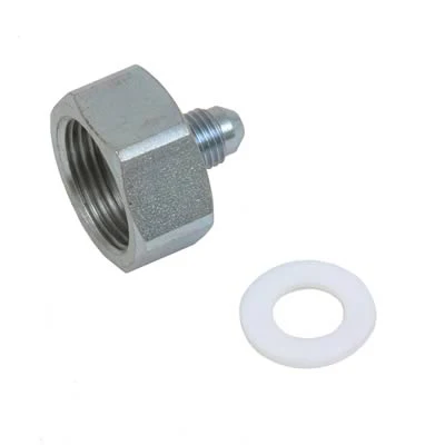 Edelbrock 76507 N20 Fitting: 4AN Bottle nut adapter w/Teflon washer **While Supplies Last