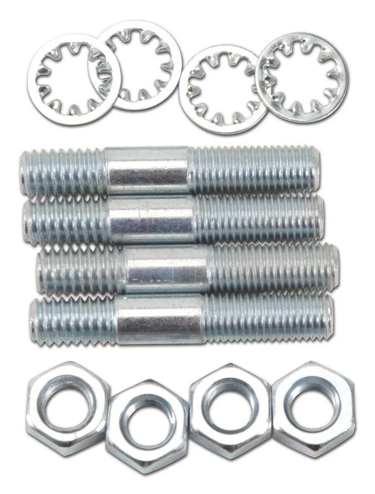 Edelbrock 8024 Carburetor Studs, 5/16 in. -18 & -24 x 1.750 in. Long, Steel