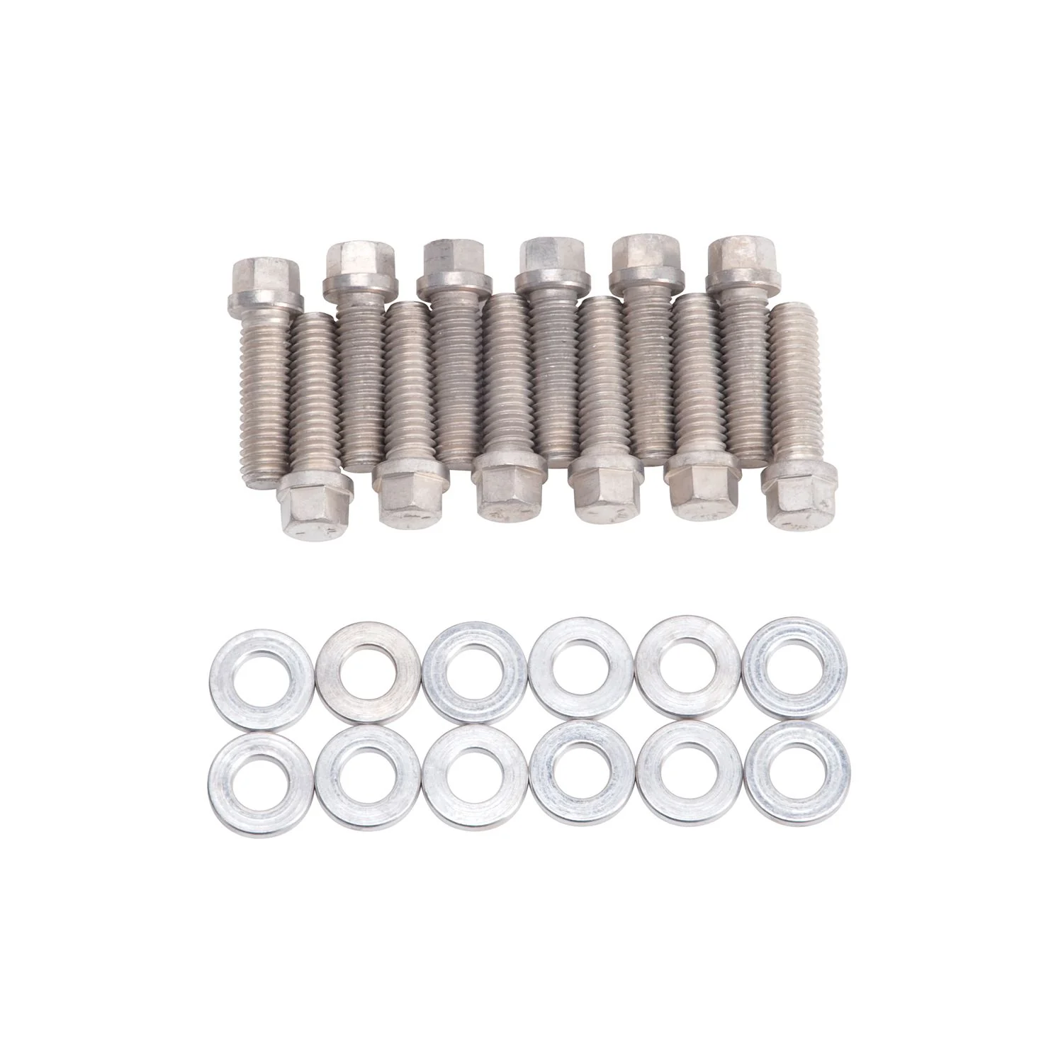 Edelbrock 8534 Intake Manifold Bolt Kit, AMC V8, 3/8 in.-16 x 1.250 in, Hex Head, Cadmium Plated