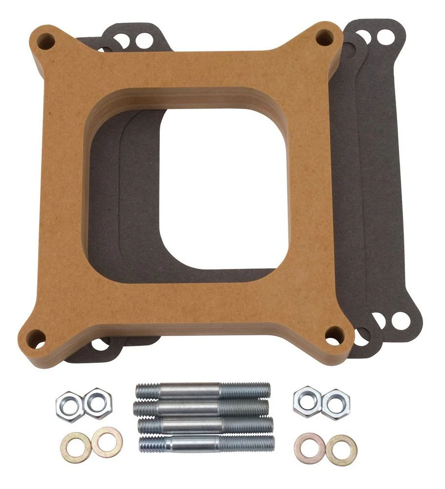 Edelbrock 8720 Carburetor Spacer - 1in Thick - Wood