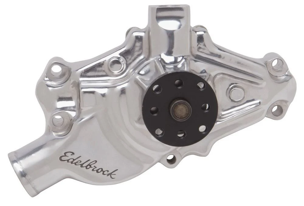 Edelbrock 8822 SBC Water Pump - Short  Polished