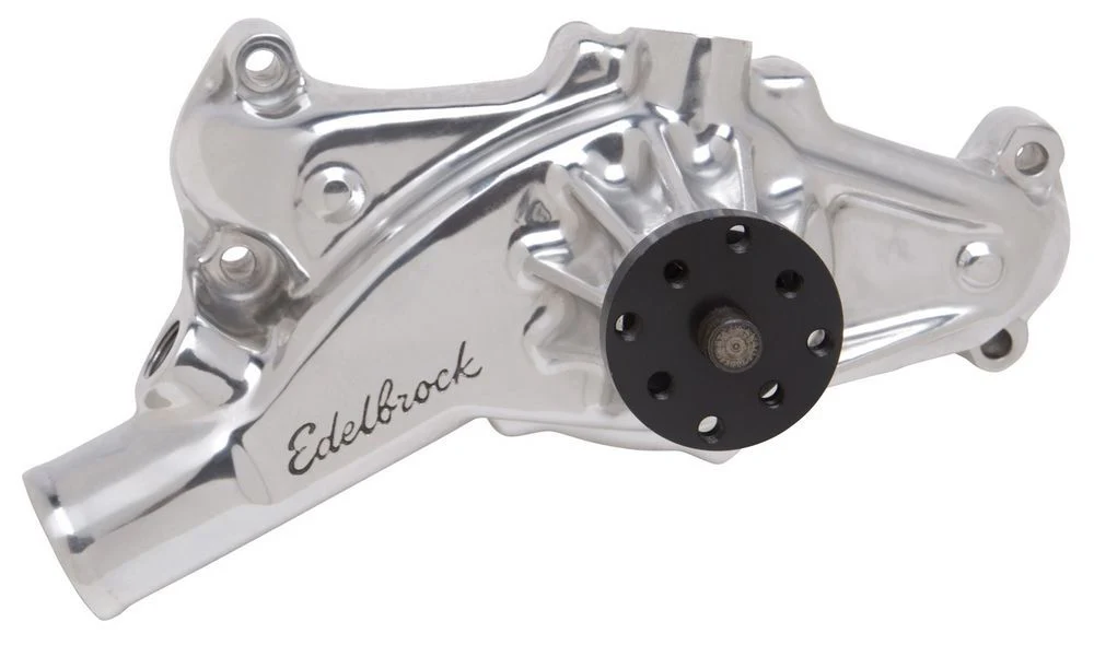 Edelbrock 8860 BBC Water Pump - Short  Polished