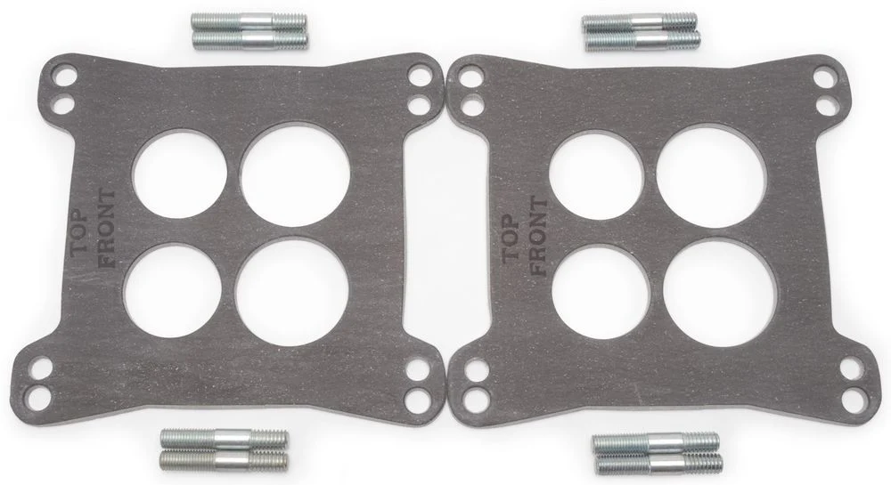 Edelbrock 9267 Carburetor Base Plate Gasket, 4-Barrel, 4-Hole Square Bore, Composite