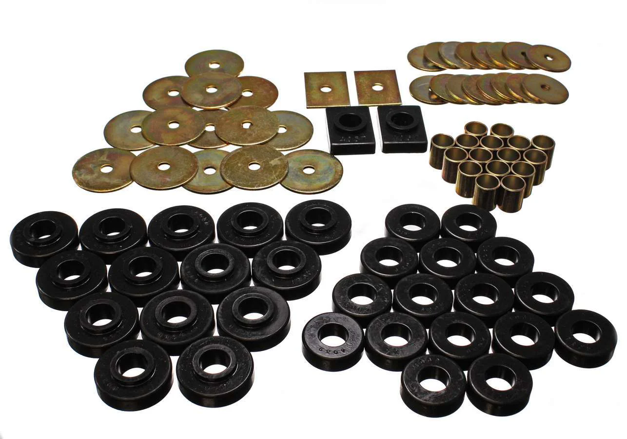 Energy Suspension 3-4120G 55-57 Chevy Body Mounts Black (2 Door Hard Top)