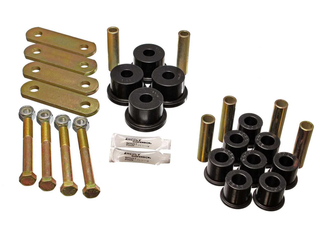 Energy Suspension 4-2135G 64-73 Mustang Complete Spring & Shackle Set Bla