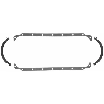 Fel-Pro 1806 Oil Pan Gasket, 0.094 in Thick, Multi-Piece, Rubber Coated Fiber, Small Block Mopar, Kit