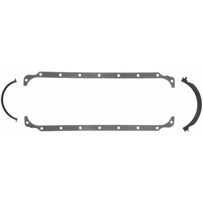 Fel-Pro 1807 Oil Pan Gasket, 0.094 in Thick, Multi-Piece, Rubber Coated Fiber, Small Block Mopar, Kit
