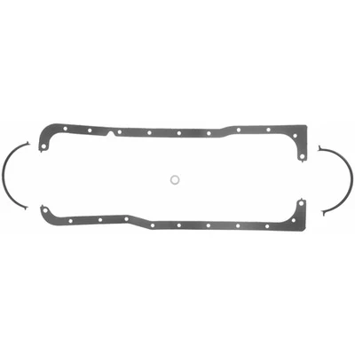 Fel-Pro 1810 Oil Pan Gasket, 0.094 in Thick, Multi-Piece, Rubber Coated Fiber, Small Block Ford, Kit