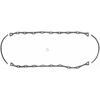 Fel-Pro 1811 Oil Pan Gasket, 0.094 in Thick, Multi-Piece, Rubber Coated Fiber, Ford Cleveland / Modified, Kit