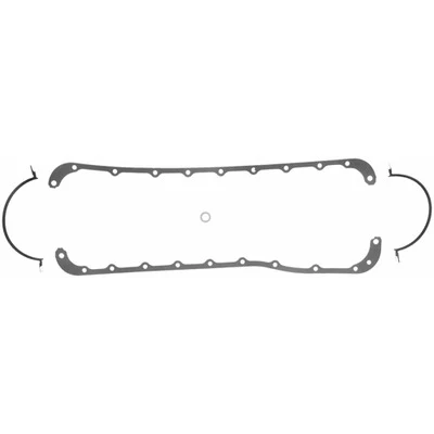 Fel-Pro 1812 Oil Pan Gasket, 0.094 in Thick, Multi-Piece, Rubber Coated Fiber, Big Block Ford, Kit