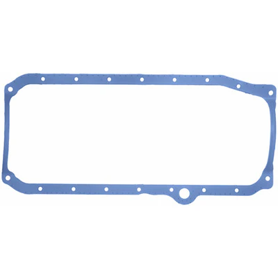 Fel-Pro 1886 Oil Pan Gasket, 0.141 in Thick, 1 Piece, Plastic Core Silicone Rubber, Passenger Side Dipstick, Small Block Chevy, Each