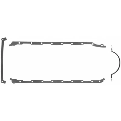 Fel-Pro 1893 Oil Pan Gasket, 0.094 in Thick, Trimmed, Multi-Piece, Steel Core Rubber Coated Fiber, Big Block Chevy, Kit
