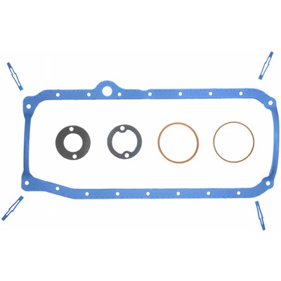 Fel-Pro OS34500R Oil Pan Gasket, 1 Piece, Plastic Core Silicone Rubber, Small Block Chevy, Kit