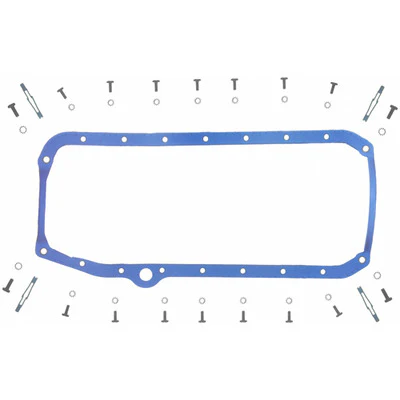 Fel-Pro OS34509T Oil Pan Gasket, 1 Piece, Plastic Core Silicone Rubber, Small Block Chevy, Kit