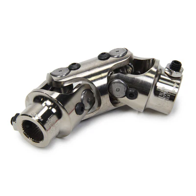 Flaming River FR1790 Steering Universal Joint, Double Joint, 3/4 in 36 Spline to 3/4 in Double D, Steel, Nickel Plated, Universal, Each