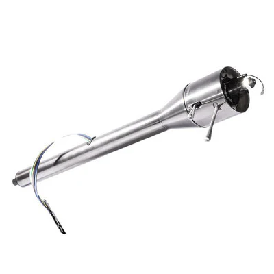 Flaming River FR20001 Steering Column, Tilt, 1-3/4 in Tube, 30 in Length, Hazard / Turn Signal, Stainless, Natural, Universal, Each