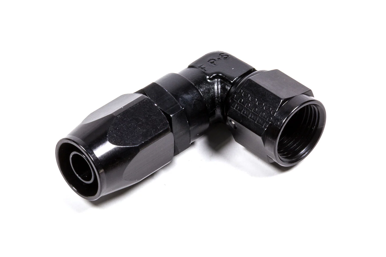Fragola 109108-BL #8 x 90 Low Profile Forged Hose End Black